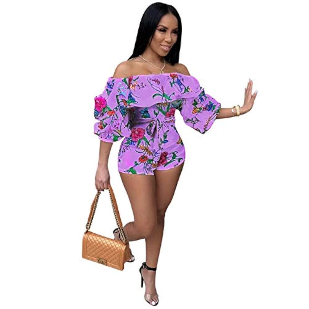 Amazon.com: Women's Sexy Off Shoulder Tops Bodysuit Bodycon